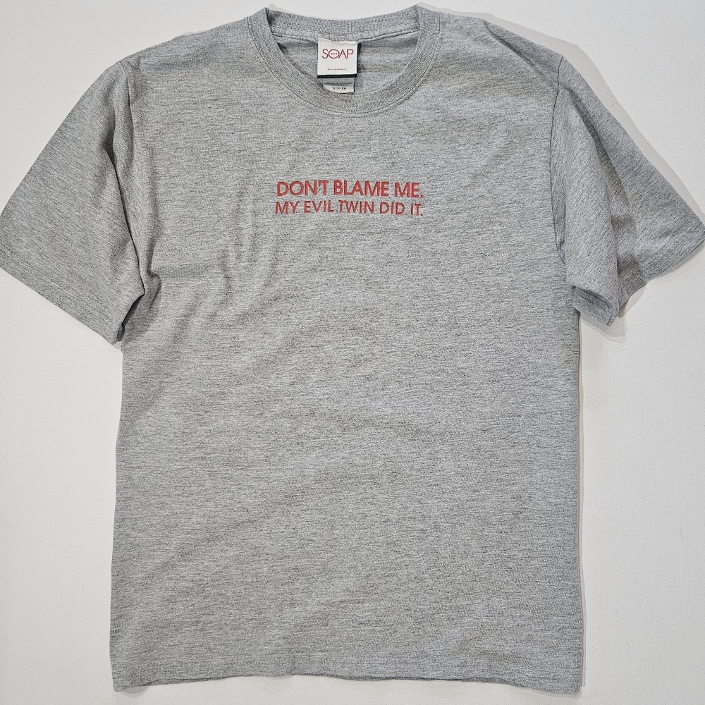 Soap Net T-Shirt Womens Small 34-36 Grey Red Graphic‎ Hanes Beefy Tee